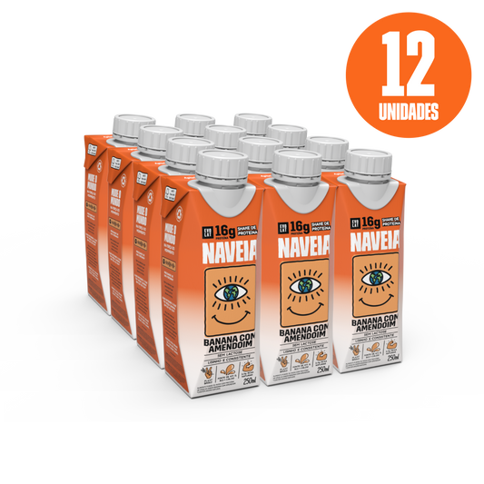 Pack Naveia Shake De Proteína Banana Com Amendoim 250mL