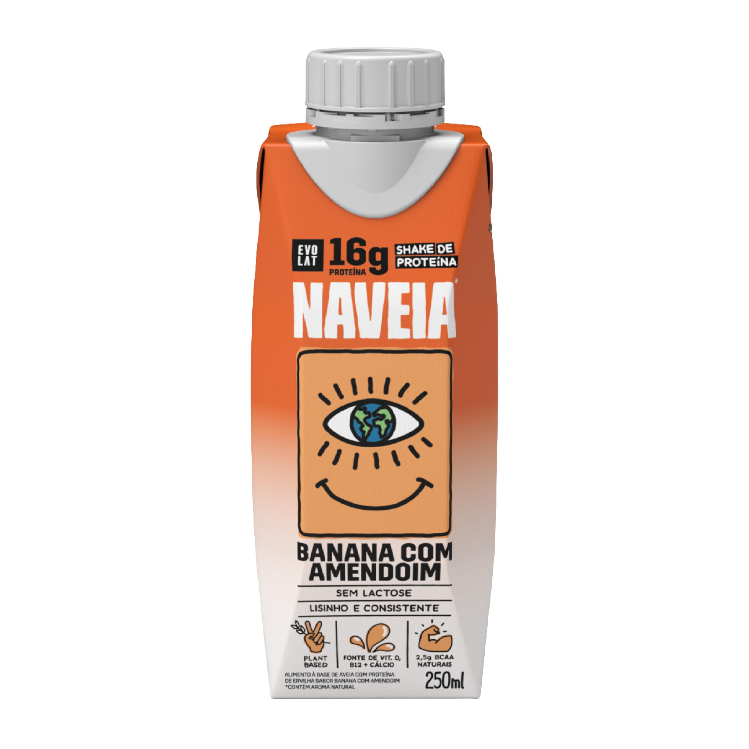 【NUTH'N NYCE】G-RAP フィメールG NAVEIA Shake de Proteína Banana com Amendoim 250ml | Vegano e Saboroso