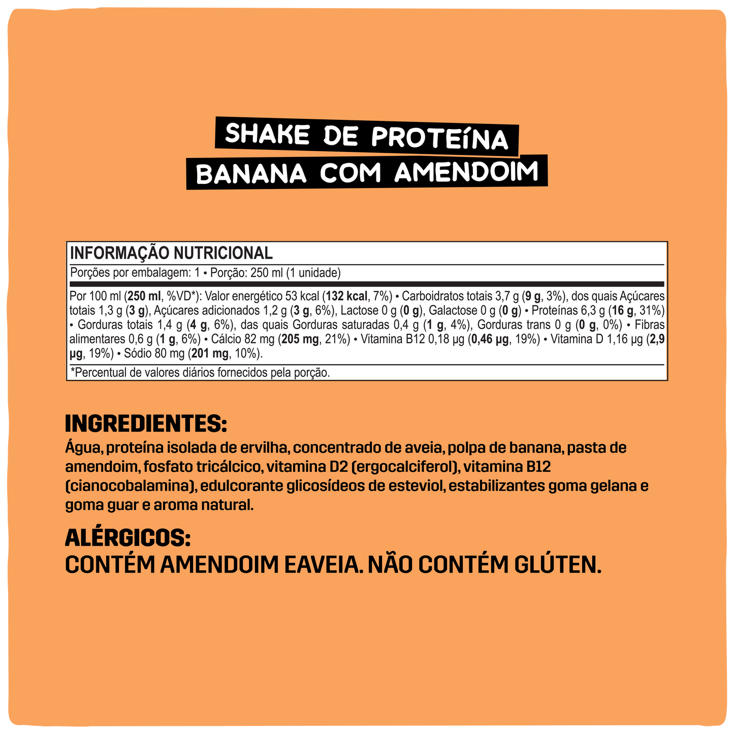 Pack Naveia Shake De Proteína Banana Com Amendoim 250mL